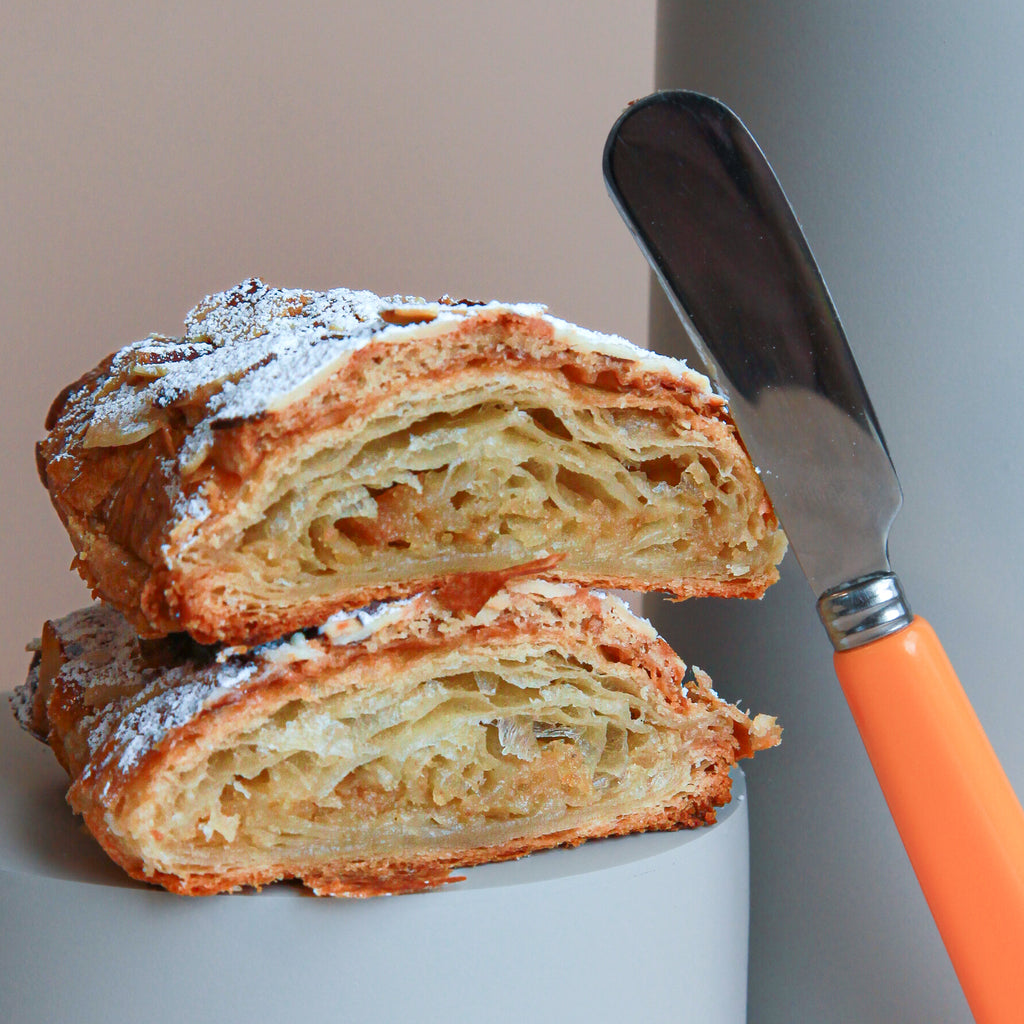 Image of almond cookie butter croissant made with Chinese Almond Cookie Butter
