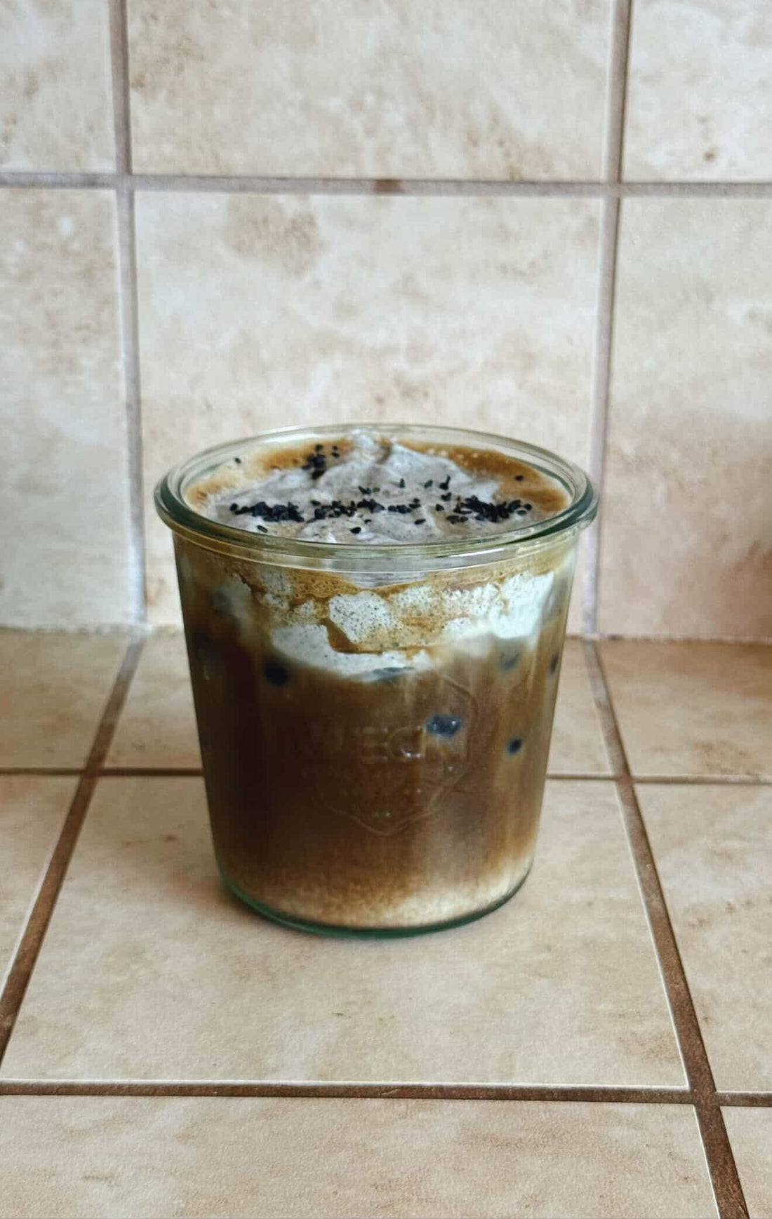 Black Sesame Hojicha Latte