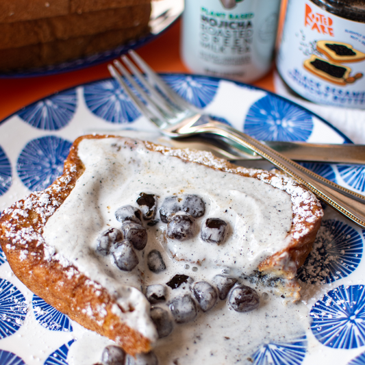 Black Sesame Hojicha Lava Toast