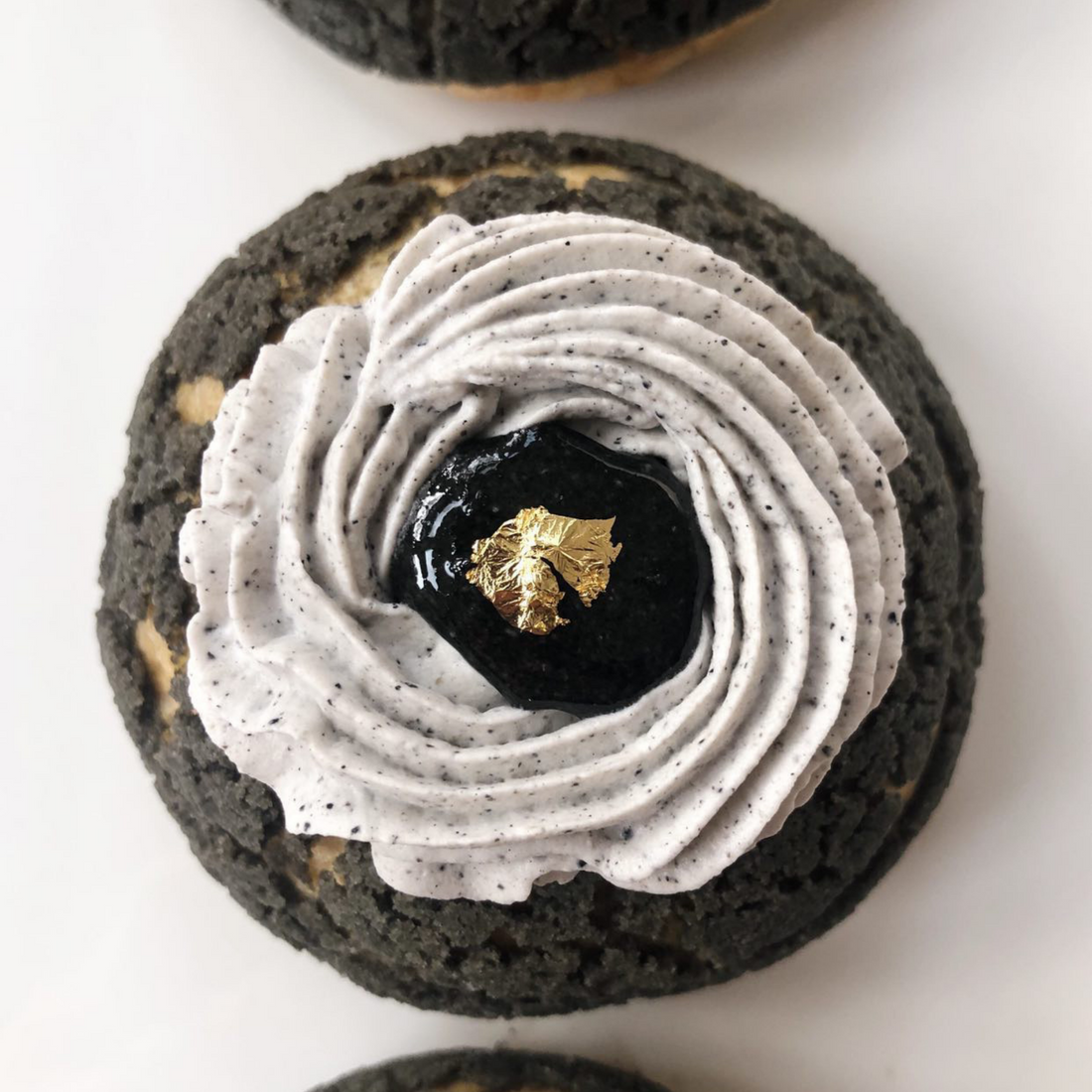 Black Sesame Choux Au Craquelin (Cream Puff)