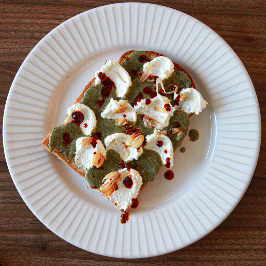 Seaweed Sesame Cream Cheese Checkerboard Toast