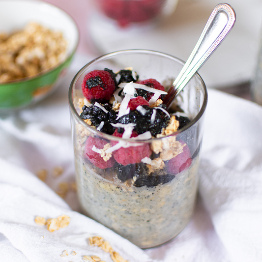 Black Sesame Overnight Oats