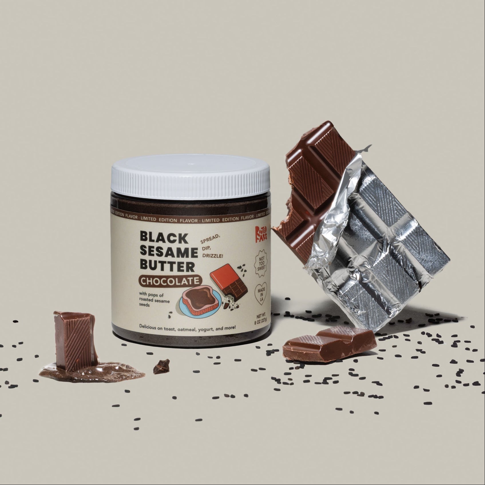Chocolate Black Sesame Seed Butter & Paste | Rooted Fare