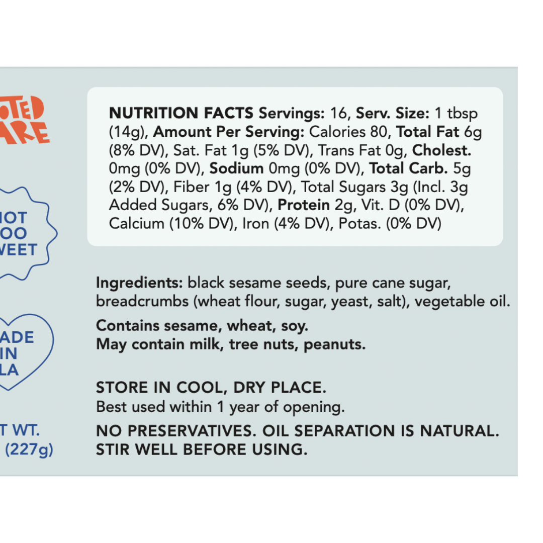 Crunchy Black Sesame Butter