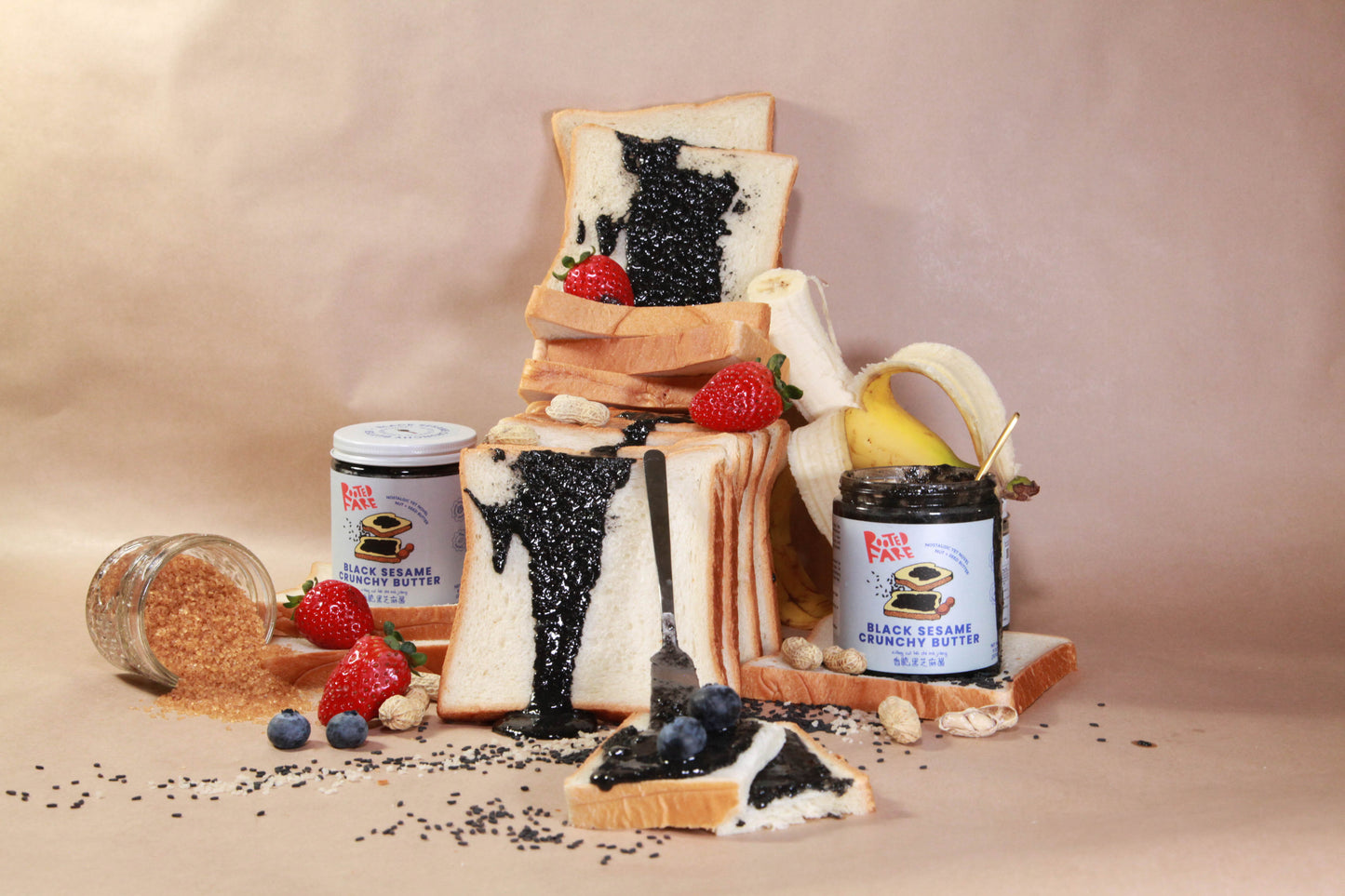 12-Pack Crunchy Black Sesame Butter